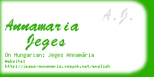 annamaria jeges business card