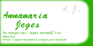 annamaria jeges business card